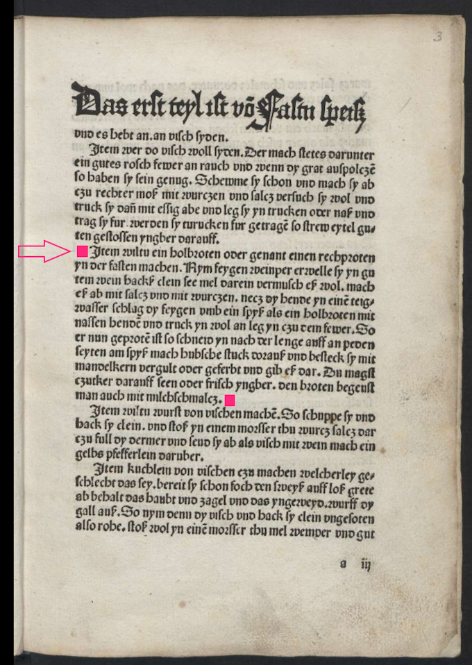 Recipe Rechproten in der vasten - Küchenmeisterei Nürnberg 15. century